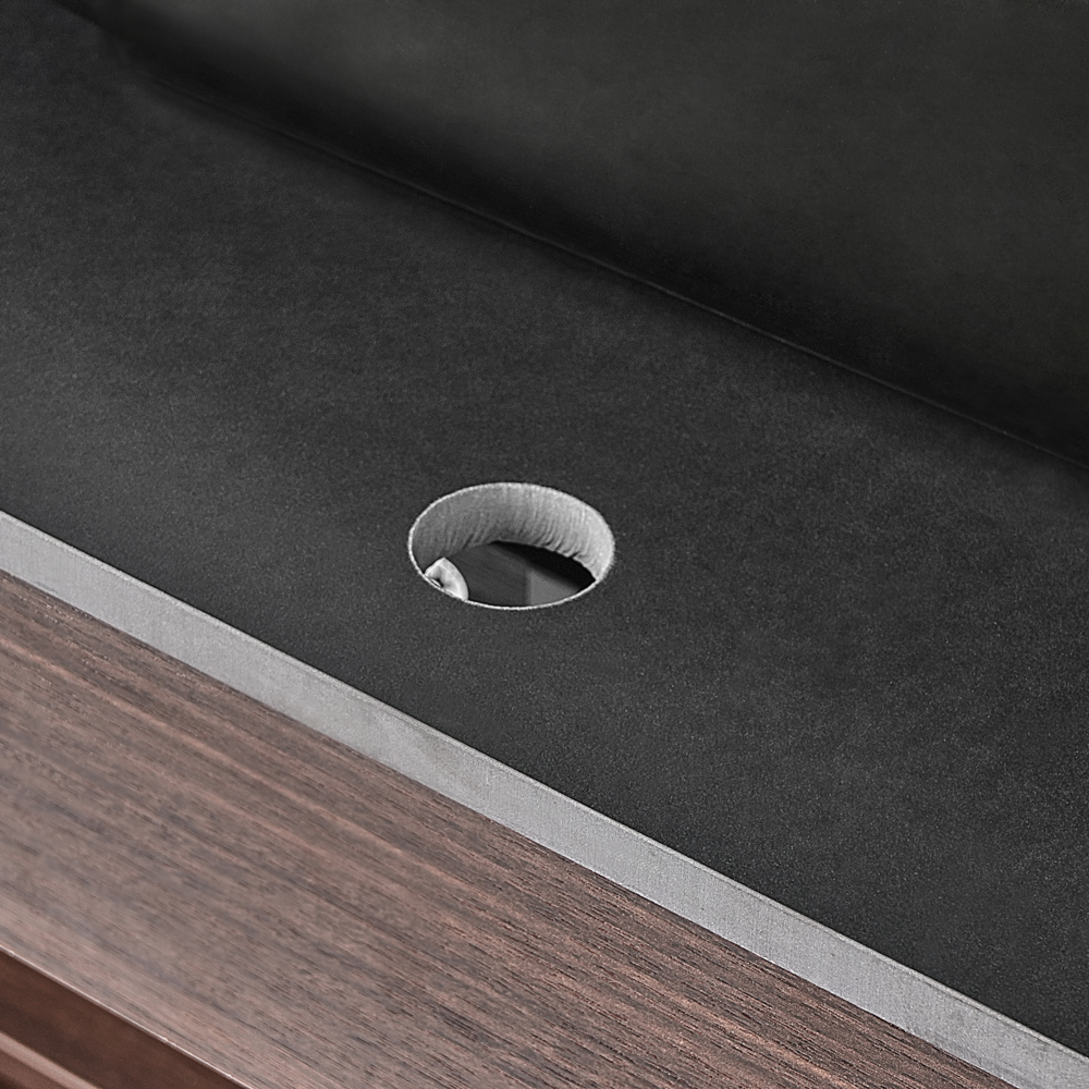 Mobile da bagno sospeso con lavabo in legno ingegnerizzato con contenitore 80 cm Marrone scuro design moderno