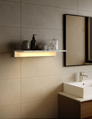 luce lampada a specchio bianco LED metallo orizzontale bagno soggiorno moderno lampada da parete