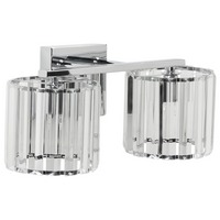 Lampada da parete moderna con paralume in vetro cristallo argento