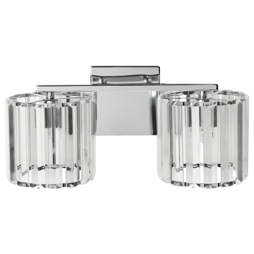 Lampada da parete moderna con paralume in vetro cristallo argento