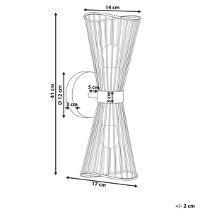 Lampada da parete nero LED in metallo in stile moderno per soggiorno
