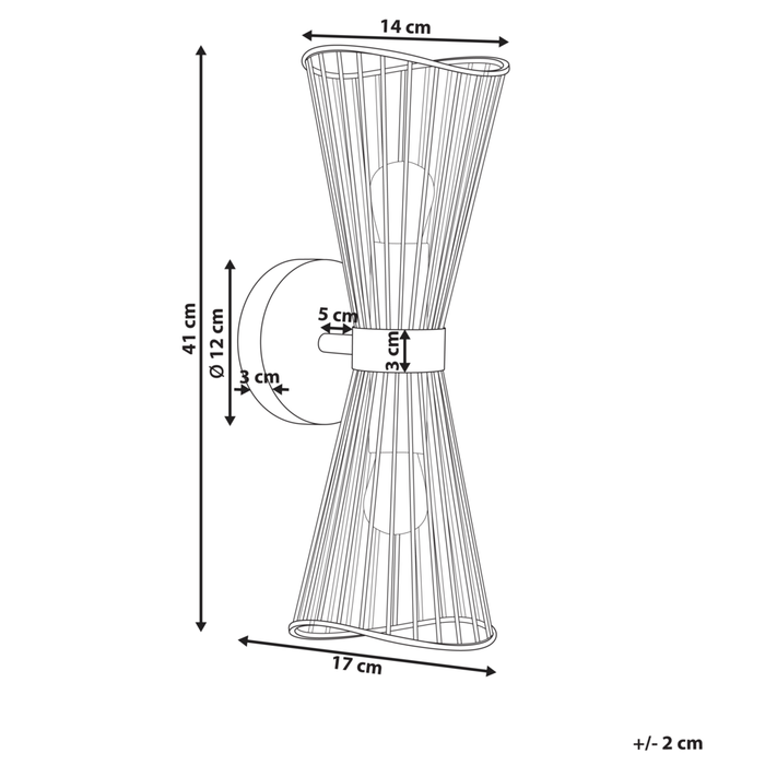Lampada da parete nero LED in metallo in stile moderno per soggiorno