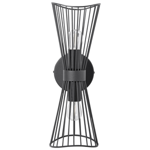 Lampada da parete nero LED in metallo in stile moderno per soggiorno