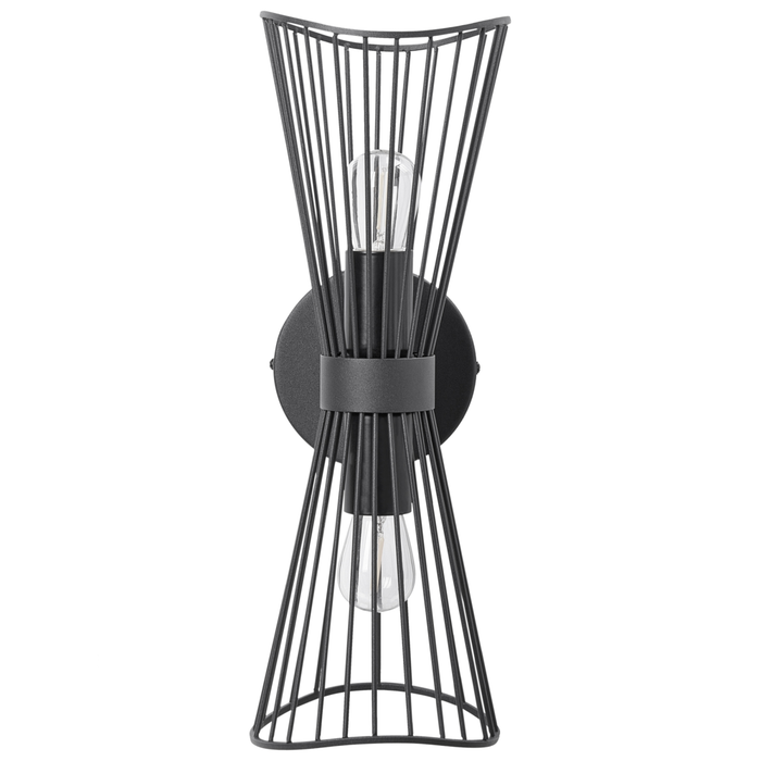 Lampada da parete nero LED in metallo in stile moderno per soggiorno