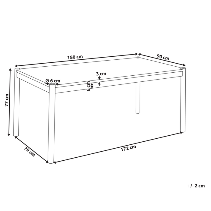 Tavolo da pranzo impiallacciato in legno di quercia scura MDF Gambe in legno di olmo 180 x 90 cm Piano rettangolare impiallacciato