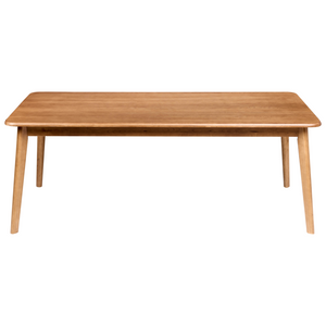 Tavolo da pranzo impiallacciato in legno di quercia scura MDF Gambe in legno di olmo 200 x 90 cm Piano rettangolare impiallacciato