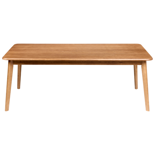 Tavolo da pranzo impiallacciato in legno di quercia scura MDF Gambe in legno di olmo 200 x 90 cm Piano rettangolare impiallacciato