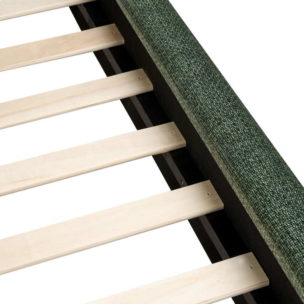 Letto matrimoniale ad acqua tessuto bouclè verde scuro 180 x 200 cm camera da letto moderna