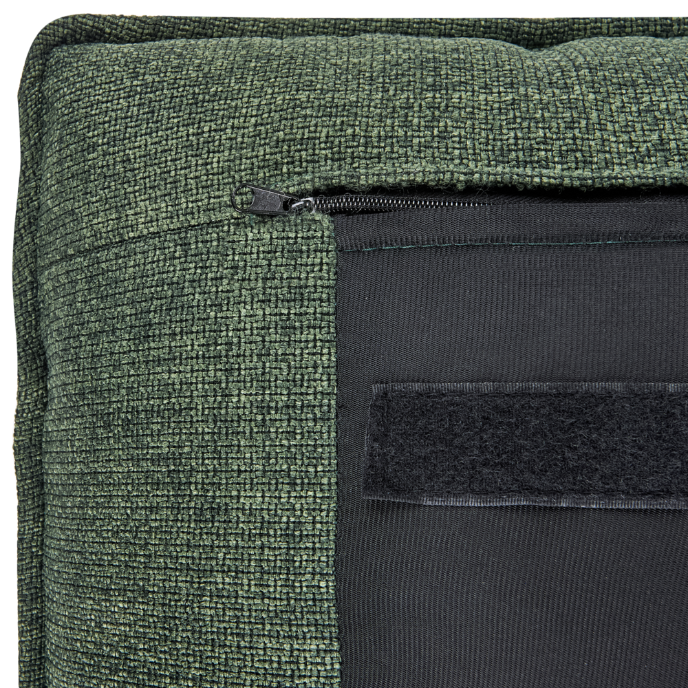 Letto matrimoniale ad acqua tessuto bouclè verde scuro 180 x 200 cm camera da letto moderna