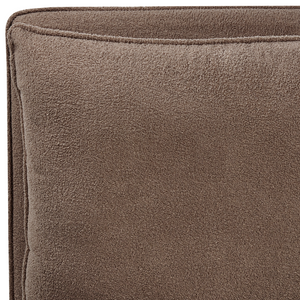 Letto matrimoniale ad acqua tessuto bouclè marrone 160 x 200 cm camera da letto moderna