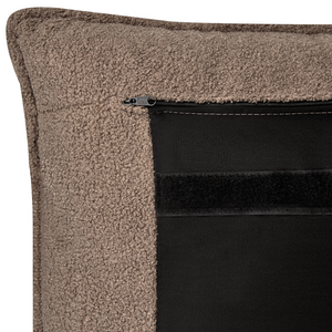 Letto matrimoniale ad acqua tessuto bouclè marrone 160 x 200 cm camera da letto moderna