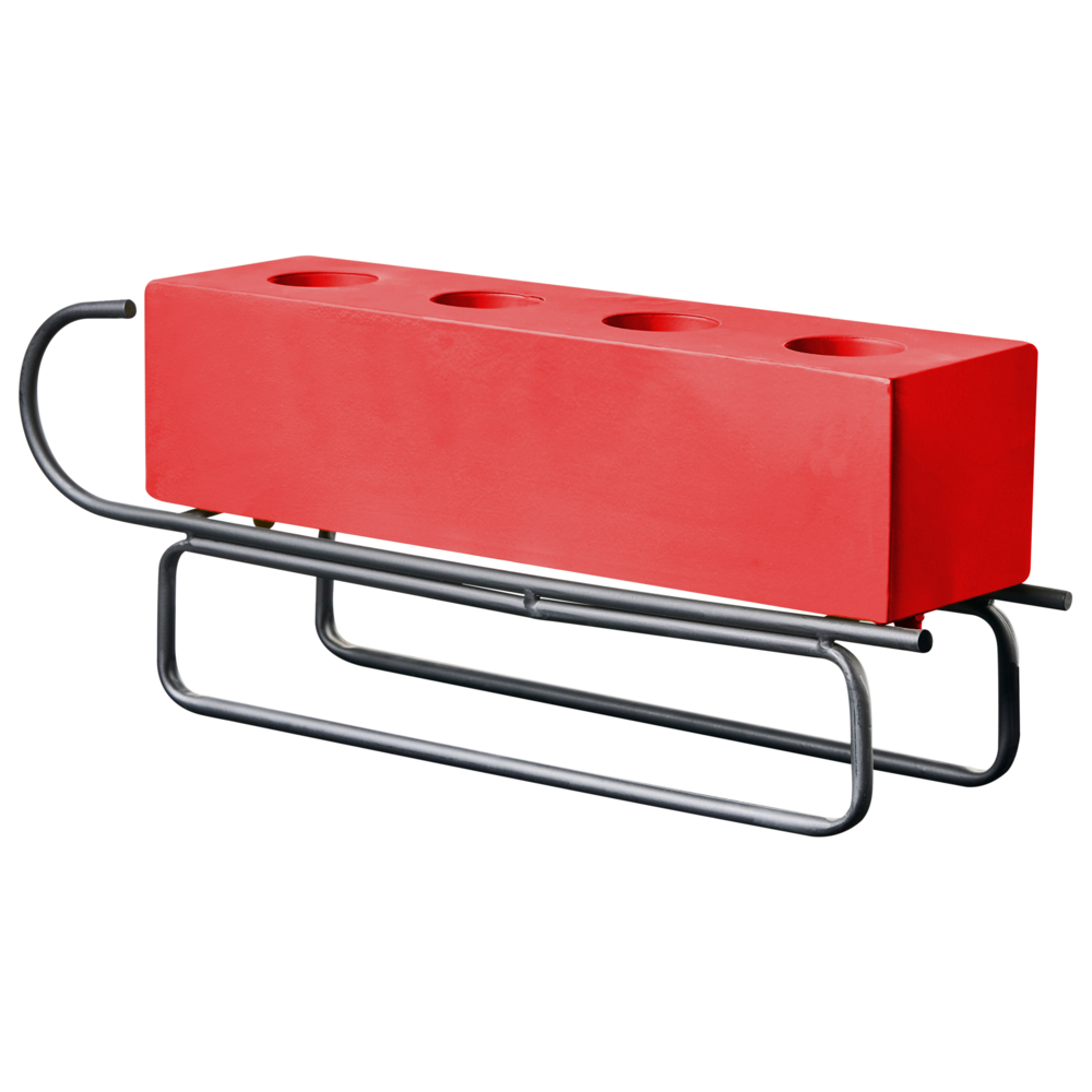 Portacandele Rosso Ferro Metallo 39 cm Moderna Decorazione Natalizia A Forma di Slitta