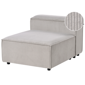 Poltrona imbottita componibile 1 posto velluto a coste tortora con gambe nere Stile moderno