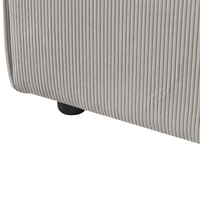 Poltrona imbottita componibile 1 posto velluto a coste tortora con gambe nere Stile moderno