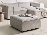 Poggiapiedi quadrato gambe nere velluto a coste tortora Stile moderno