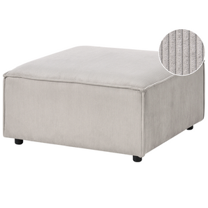 Poggiapiedi quadrato gambe nere velluto a coste tortora Stile moderno