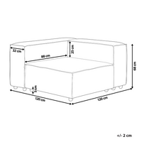 Divano angolare modulo 1 posto in velluto tortora gambe nere lato destro Soggiorno moderno
