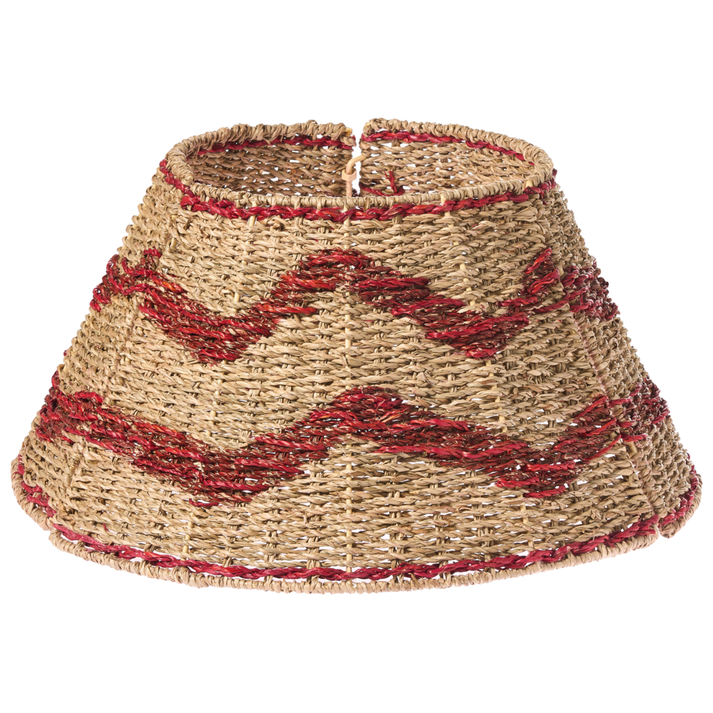 Collare per albero di Natale in alghe marine ⌀ 43 cm Accessori rotondi fatti a mano legno chiaro