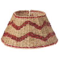 Collare per albero di Natale in alghe marine ⌀ 43 cm Accessori rotondi fatti a mano legno chiaro