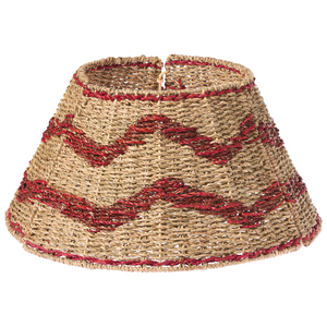 Collare per albero di Natale in alghe marine ⌀ 43 cm Accessori rotondi fatti a mano legno chiaro