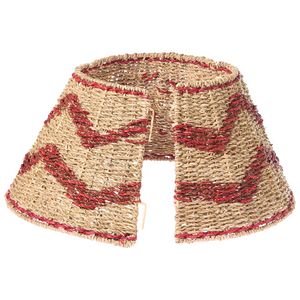 Collare per albero di Natale in alghe marine ⌀ 43 cm Accessori rotondi fatti a mano legno chiaro