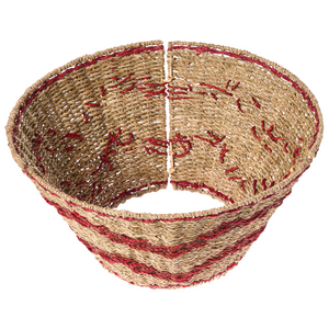 Collare per albero di Natale in alghe marine ⌀ 43 cm Accessori rotondi fatti a mano legno chiaro