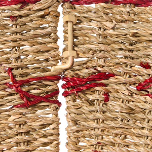 Collare per albero di Natale in alghe marine ⌀ 43 cm Accessori rotondi fatti a mano legno chiaro