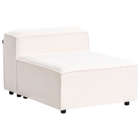 Divano componibile Boucle bianco sporco Divano componibile a 3 posti con gambe nere Soggiorno moderno