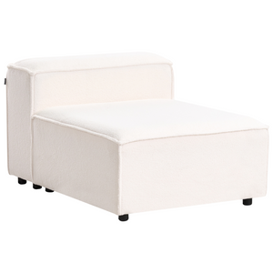 Divano componibile Boucle bianco sporco Divano componibile a 3 posti con gambe nere Soggiorno moderno