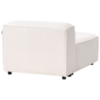 Divano componibile Boucle bianco sporco Divano componibile a 3 posti con gambe nere Soggiorno moderno