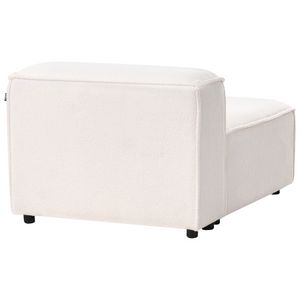 Divano componibile Boucle bianco sporco Divano componibile a 3 posti con gambe nere Soggiorno moderno