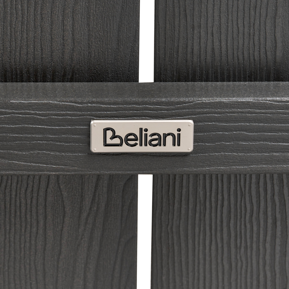 Panchina da giardino in legno plastico grigio scuro 2 posti Mobili da giardino tradizionali