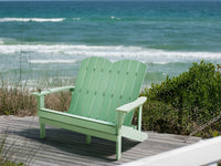 Panchina da giardino in legno plastico verde chiaro 2 posti Mobili da giardino tradizionali