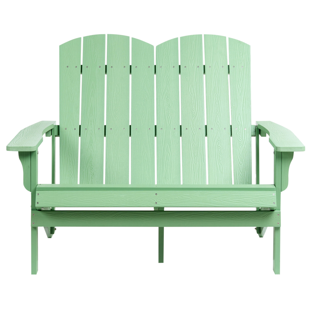 Panchina da giardino in legno plastico verde chiaro 2 posti Mobili da giardino tradizionali