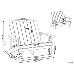 Panchina da giardino in legno plastico verde chiaro 2 posti Mobili da giardino tradizionali