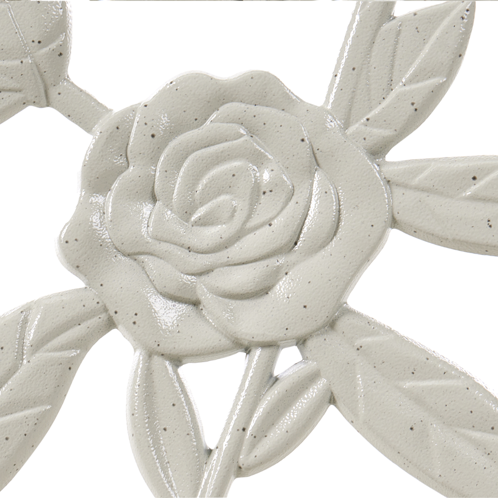 Panchina da giardino per esterni in metallo bianco alluminio 2 posti braccioli stile vintage