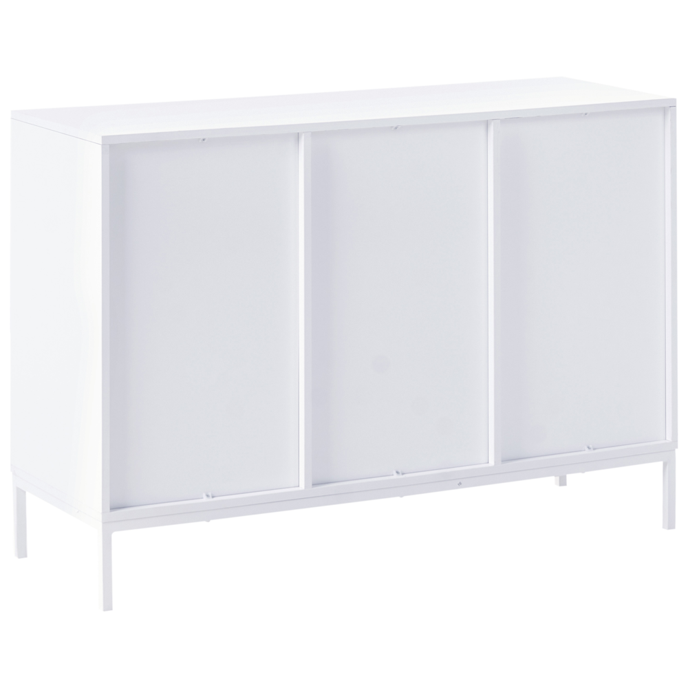 Credenza 2 ante MDF bianche con gambe in metallo soggiorno camera da letto classico