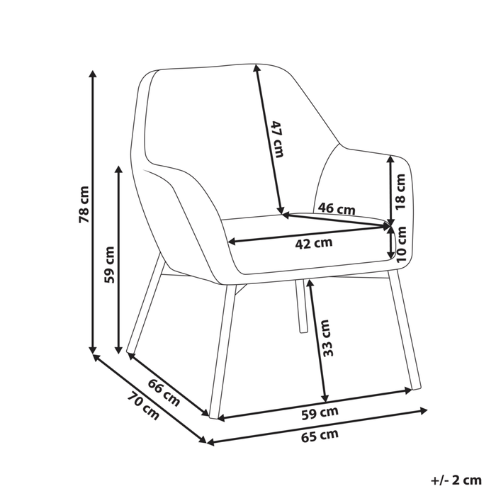 Poltrona in tessuto bianco sporco Gambe in metallo con braccioli Soggiorno moderno