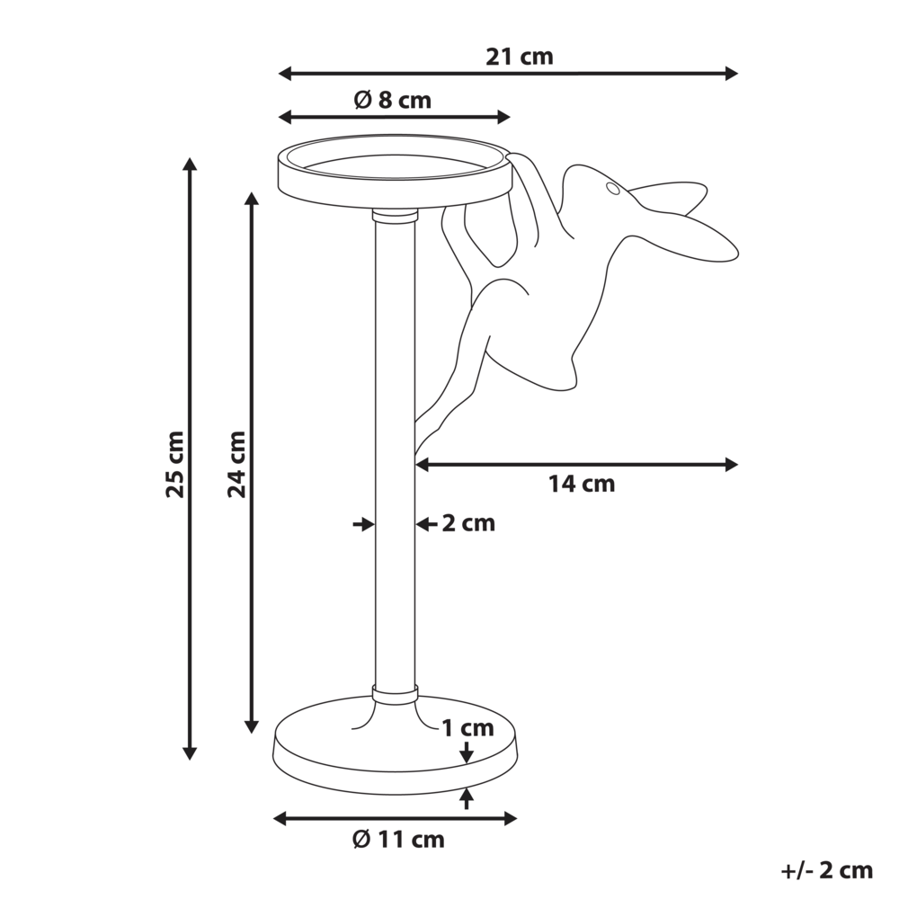Portacandele in Metallo Dorato 48 cm Decorazione Retro per Soggiorno o Camera da Letto