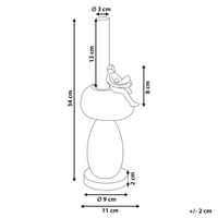 Portacandele in Alluminio e Marmo Multicolore 34 cm elegante glamour