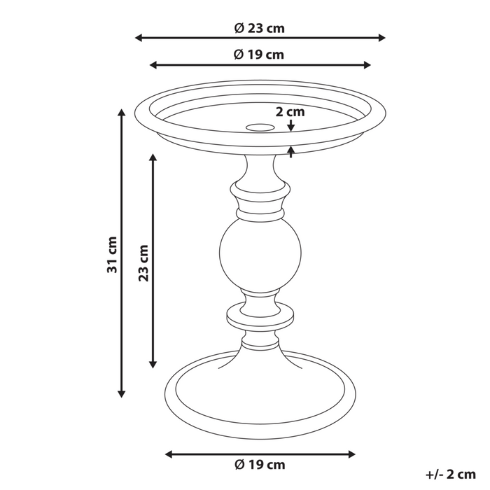 Portacandele in alluminio e legno di acacia design moderno color oro 31 cm
