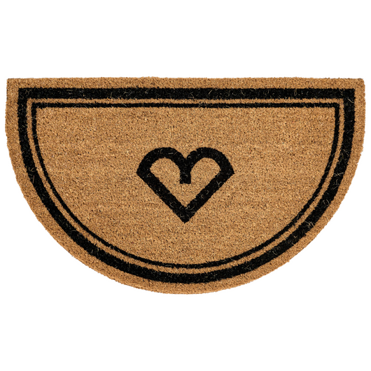 Zerbino di benvenuto in fibra di cocco antiscivolo 45 x 75 cm con supporto in PVC naturale stile tradizionale