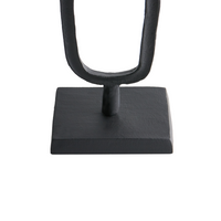 Set di 2 portacandele in alluminio nero 35/48 cm Elementi decorativi Design moderno