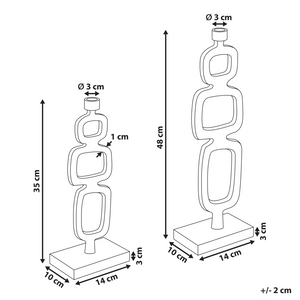 Set di 2 portacandele in alluminio nero 35/48 cm Elementi decorativi Design moderno