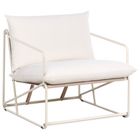 Set divano e poltrona bassi oversize in metallo con cuscini schienale e seduta Arredamento da interno ed esterno Giardino tortora