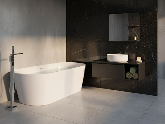 Vasca moderna angolare 170 x 79 cm Bianca Bagno in stile moderno