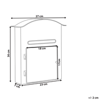 Cassetta postale Lettere a Babbo Natale bianca in metallo per interni e per esterni Motivo natalizio