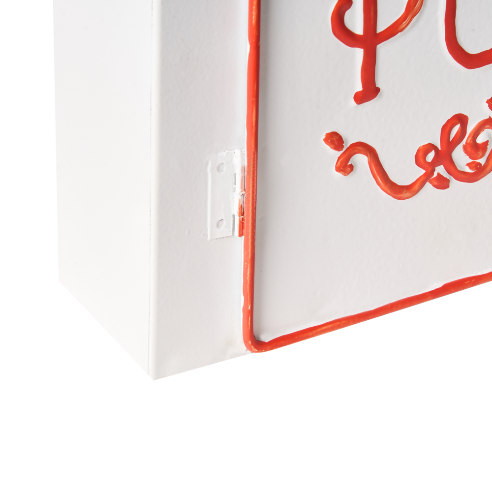 Cassetta postale Lettere a Babbo Natale bianca in metallo per interni e per esterni Motivo natalizio