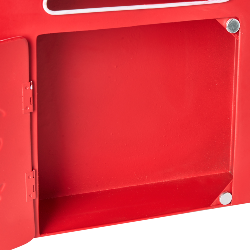 Cassetta postale Lettere a Babbo Natale rossa in metallo per interni e per esterni Motivo natalizio