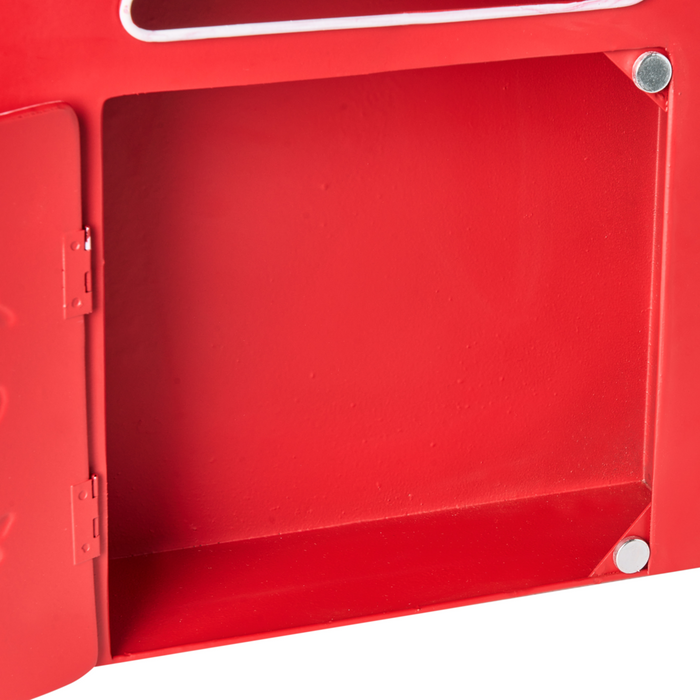 Cassetta postale Lettere a Babbo Natale rossa in metallo per interni e per esterni Motivo natalizio